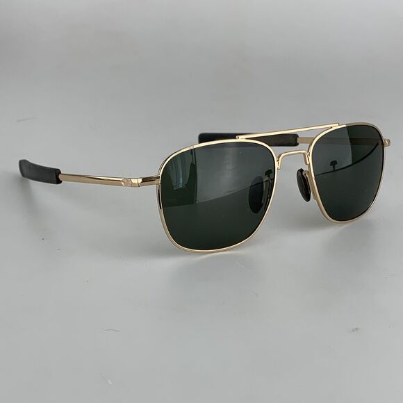 Sungait Sunglasses mod. A285 Gold Aviator Shades Green Lenses Polarized - Picture 2 of 11